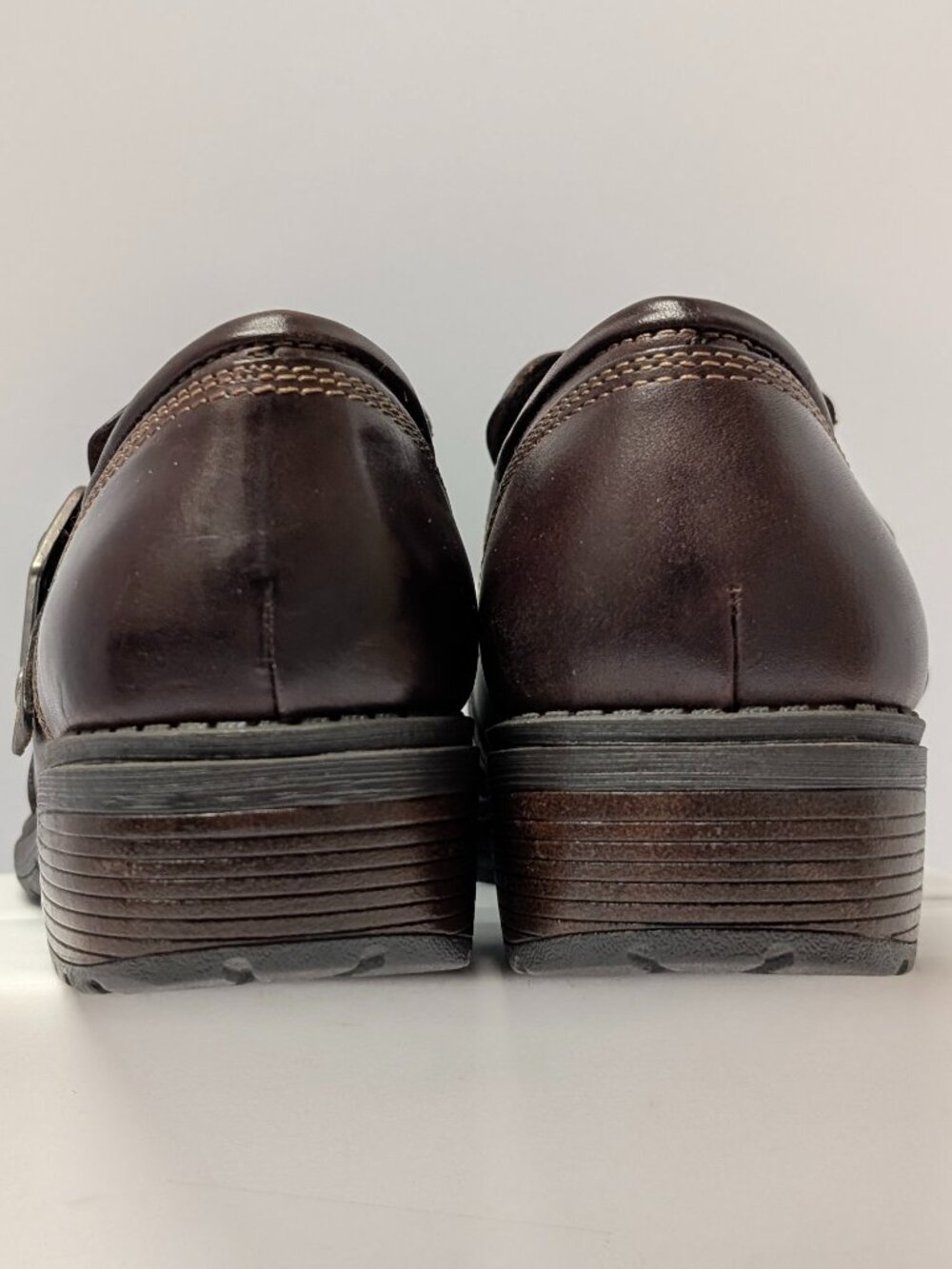 Eastland Open Road Leather Slip-On Dress Shoes in Dark Brown - Picture 10 of 13